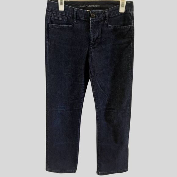 Banana Republic Jeans Women's Size 26 Indigo Straight Leg Mid Rise Stretch Denim - Picture 1 of 12